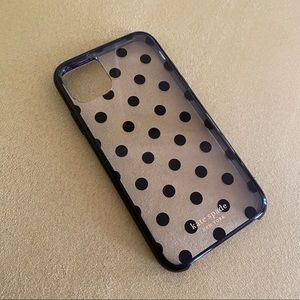 Black Polka Dot Kate Spade iPhone 11 Case